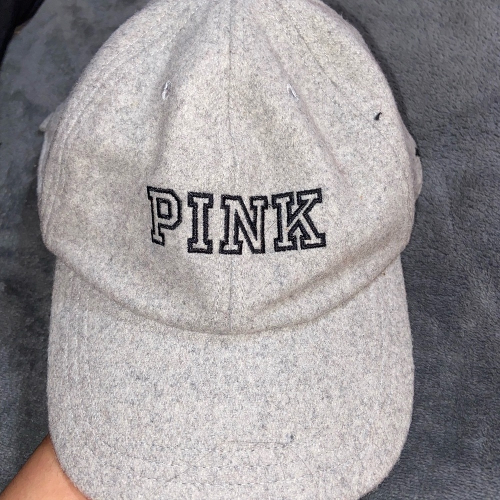 Gray Pink Hat